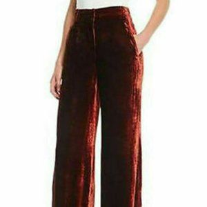 BCBGMaxAzria Wide leg velvet "Colton" pants NWOT
